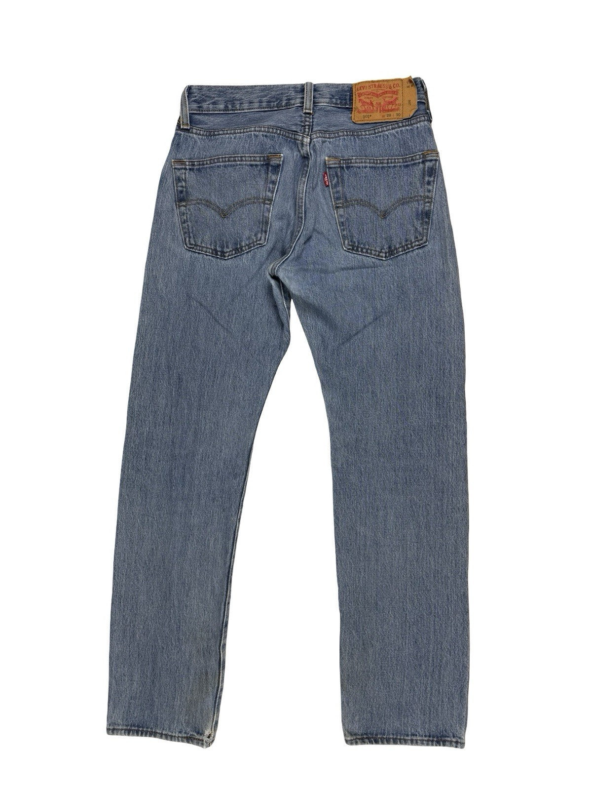 Levi's 501 Light Blue Straight Leg Denim Jeans 28W 30L
