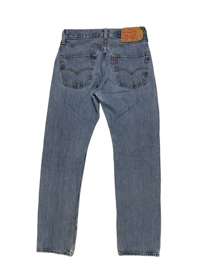 Levi's 501 Light Blue Straight Leg Denim Jeans 28W 30L