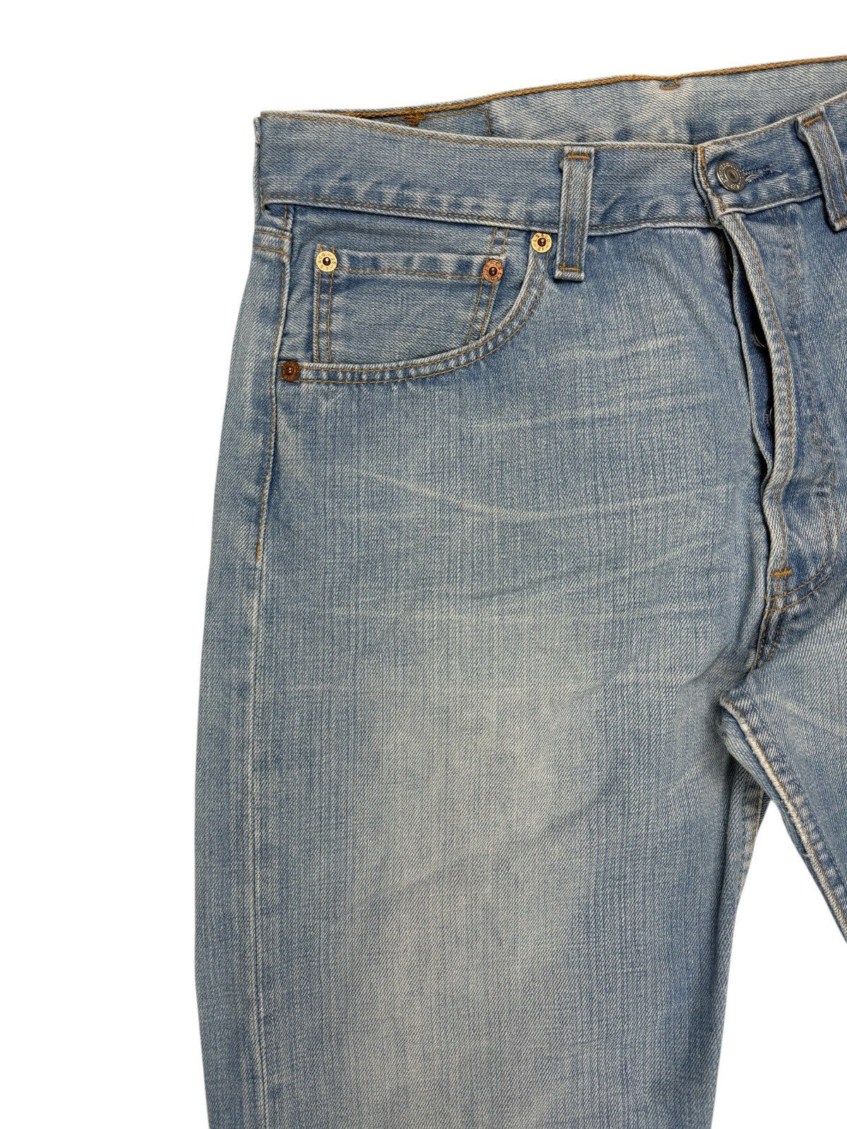 Levi's 501 Light Blue Straight Leg Denim Jeans 32W 32L