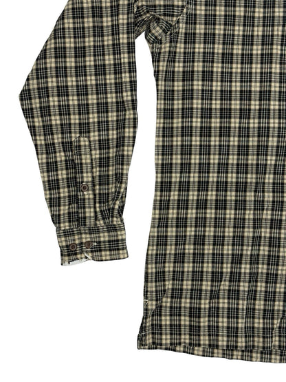 Tommy Hilfiger Retro Beige Plaid Cotton Shirt Medium
