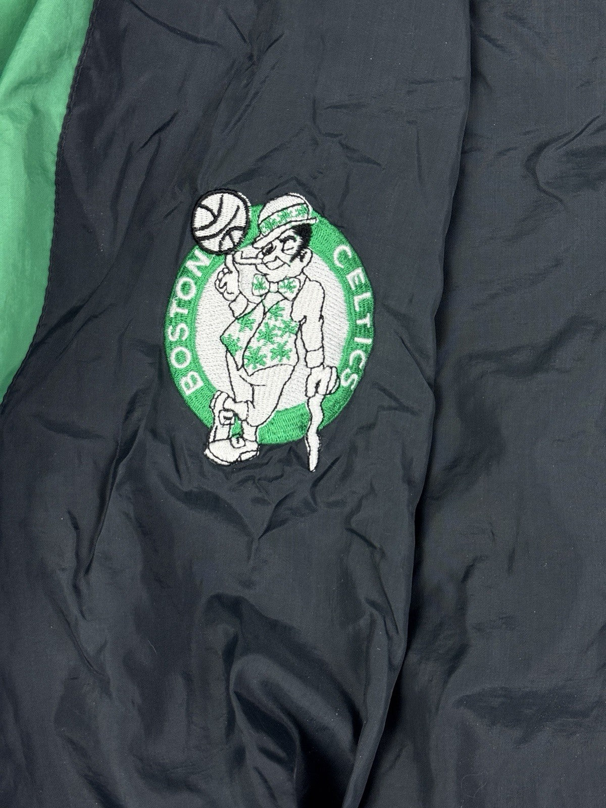 NFL Vintage Starter Boston Celtics Black Windbreaker Jacket Medium Made in Korea