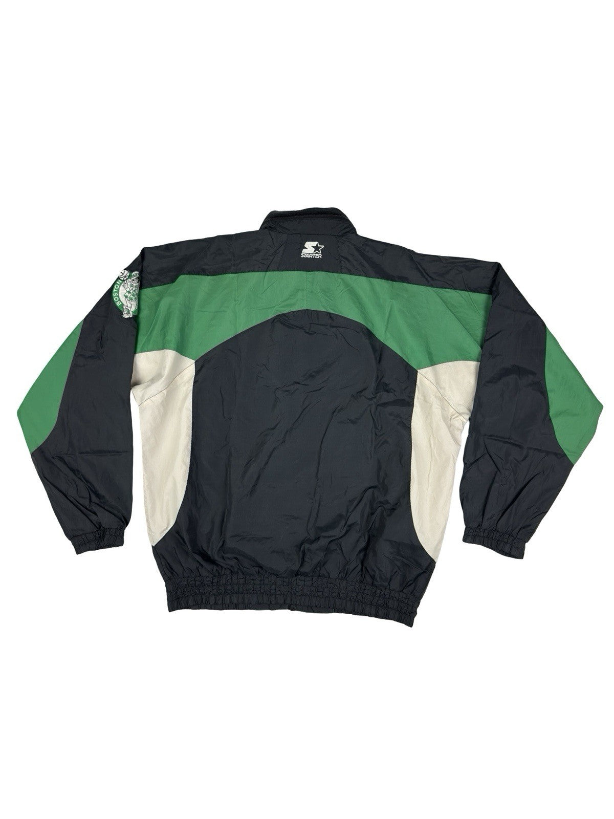 NFL Vintage Starter Boston Celtics Black Windbreaker Jacket Medium Made in Korea