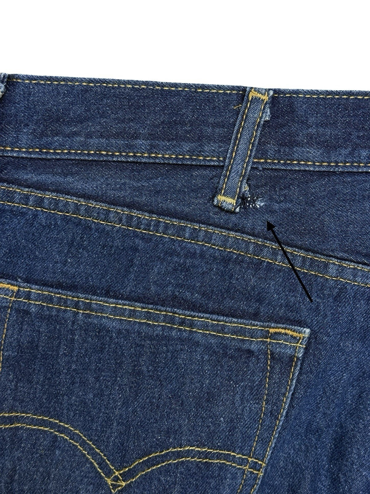Levi's 501 Blue Straight Leg Denim Jeans 38W 30L