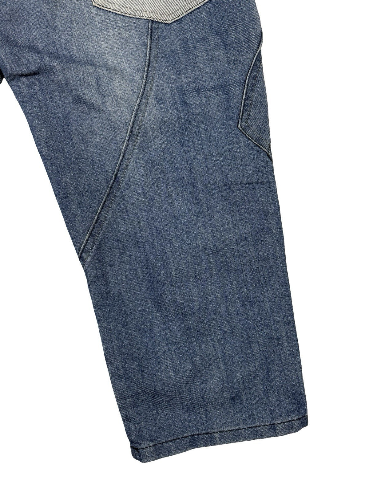 Airwalk Blue Denim Long Cargo Shorts Small 30W