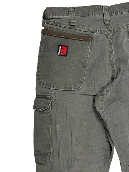 Wrangler Riggs Green Workwear Carpenter Denim Jeans 34W 30L