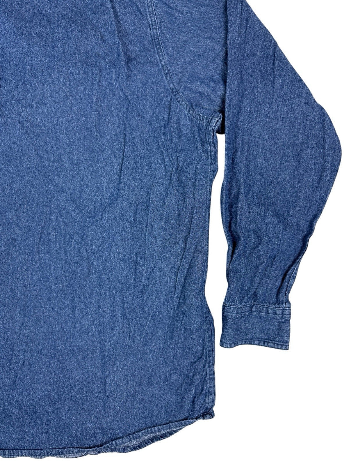 Wrangler Blue Cotton Long Sleeve Collared Button Up Shirt 2XL