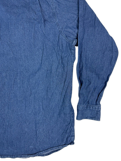 Wrangler Blue Cotton Long Sleeve Collared Button Up Shirt 2XL
