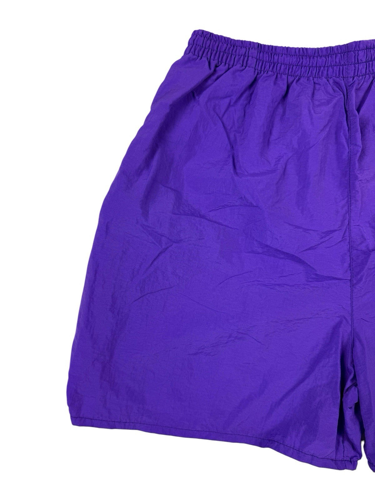 Olympic Exposure Retro Y2K Purple Nylon Exercise Sport Shorts Large