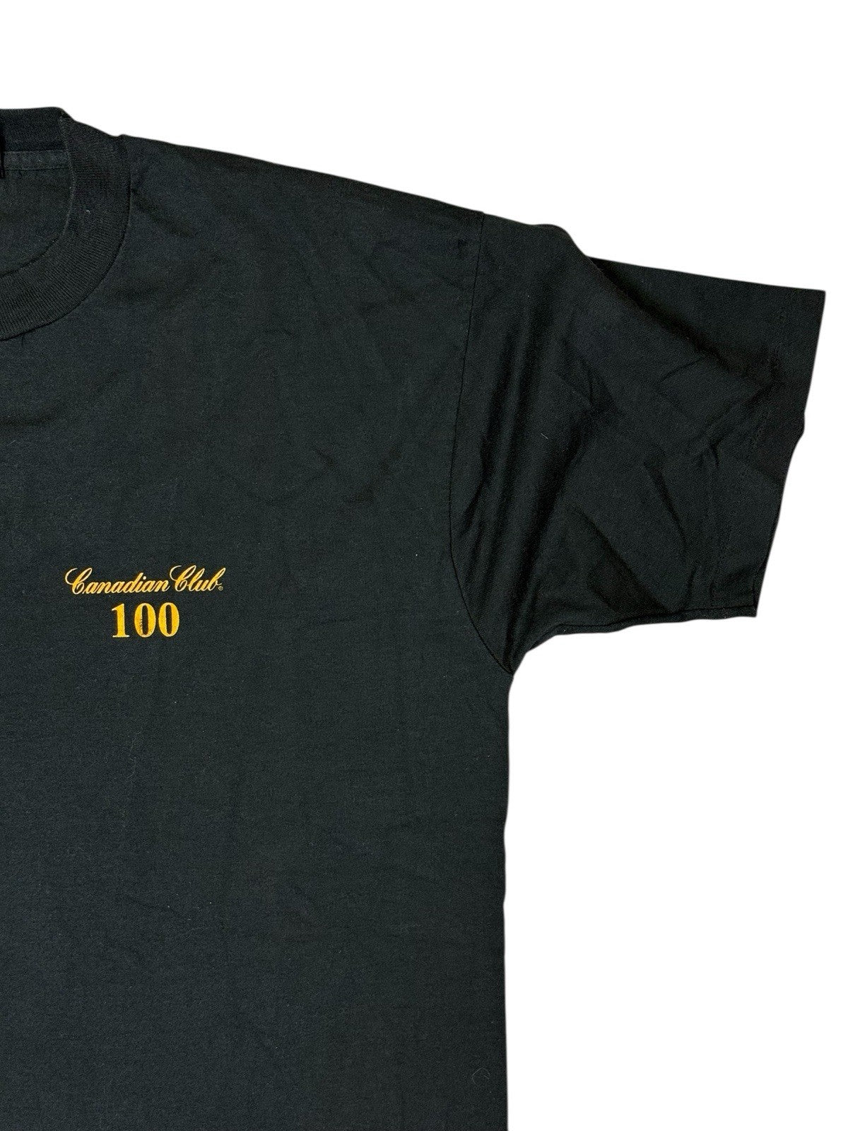Fruit of the Loom Retro Canadian Club 100 Whiskey Black Top XL