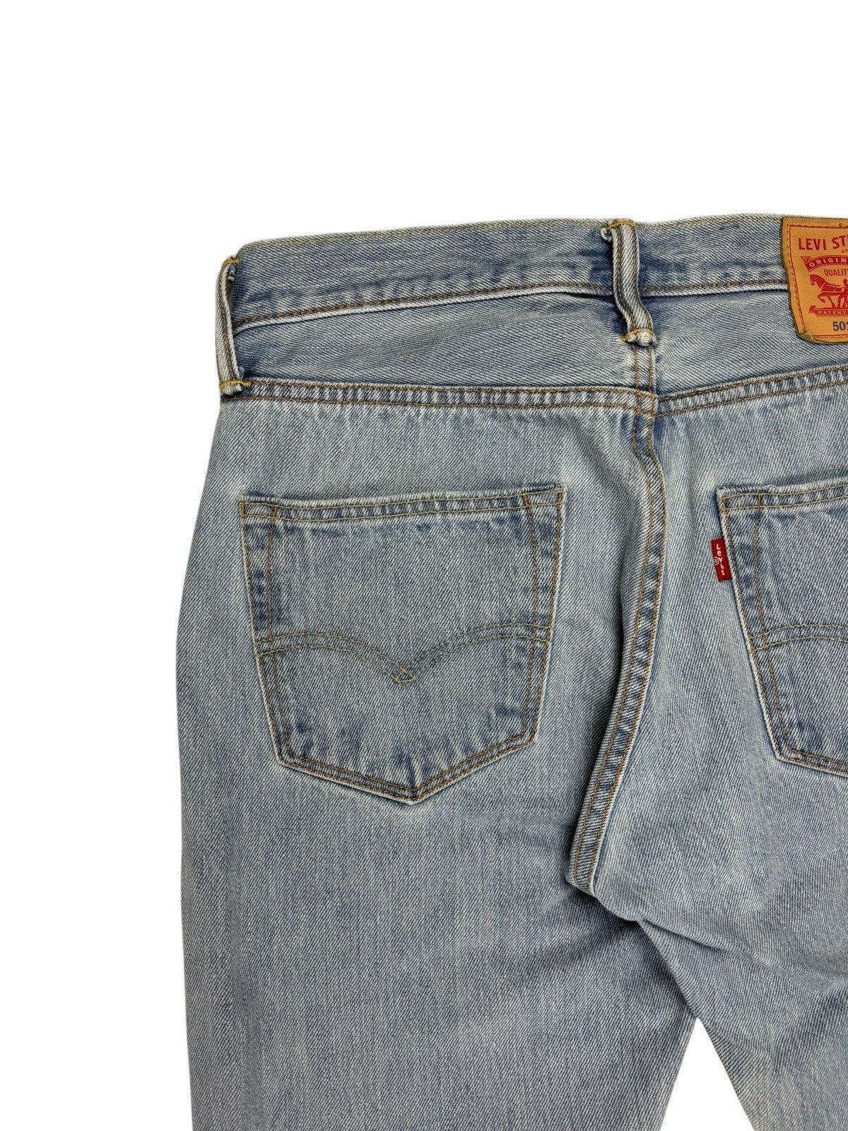 Levi's 501 Blue Denim Straight Leg Jeans 30W 29L