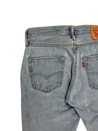 Levi's 501 Blue Denim Straight Leg Jeans 30W 29L