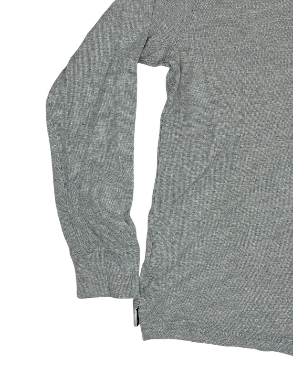 Tommy Hilfiger Grey Long Sleeve Embroidered Polo Top Medium