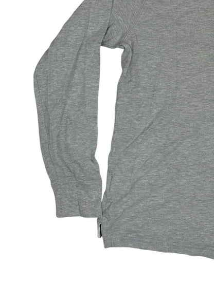 Tommy Hilfiger Grey Long Sleeve Embroidered Polo Top Medium