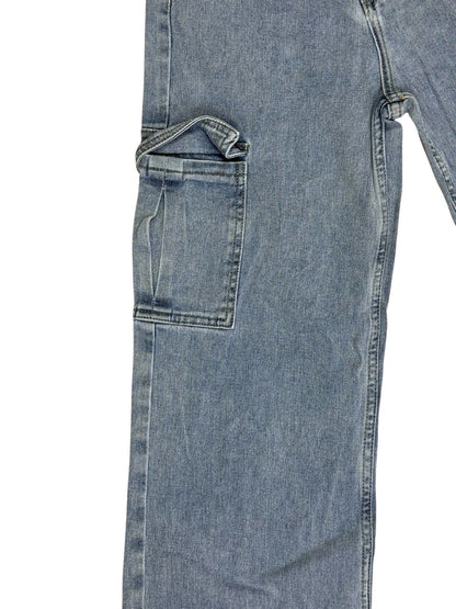Redial Blue Loose Fit Cargo Jeans Size 8