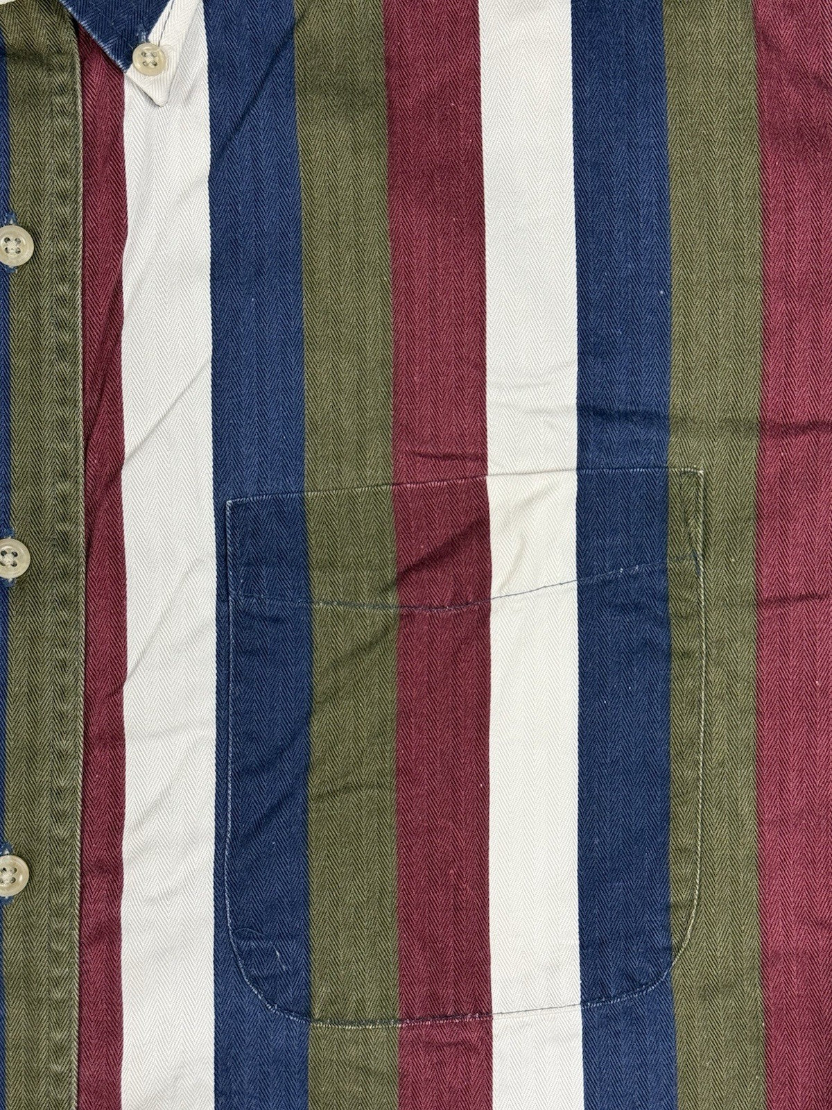 Hunt Club Retro Multi Striped Cotton Shirt Large