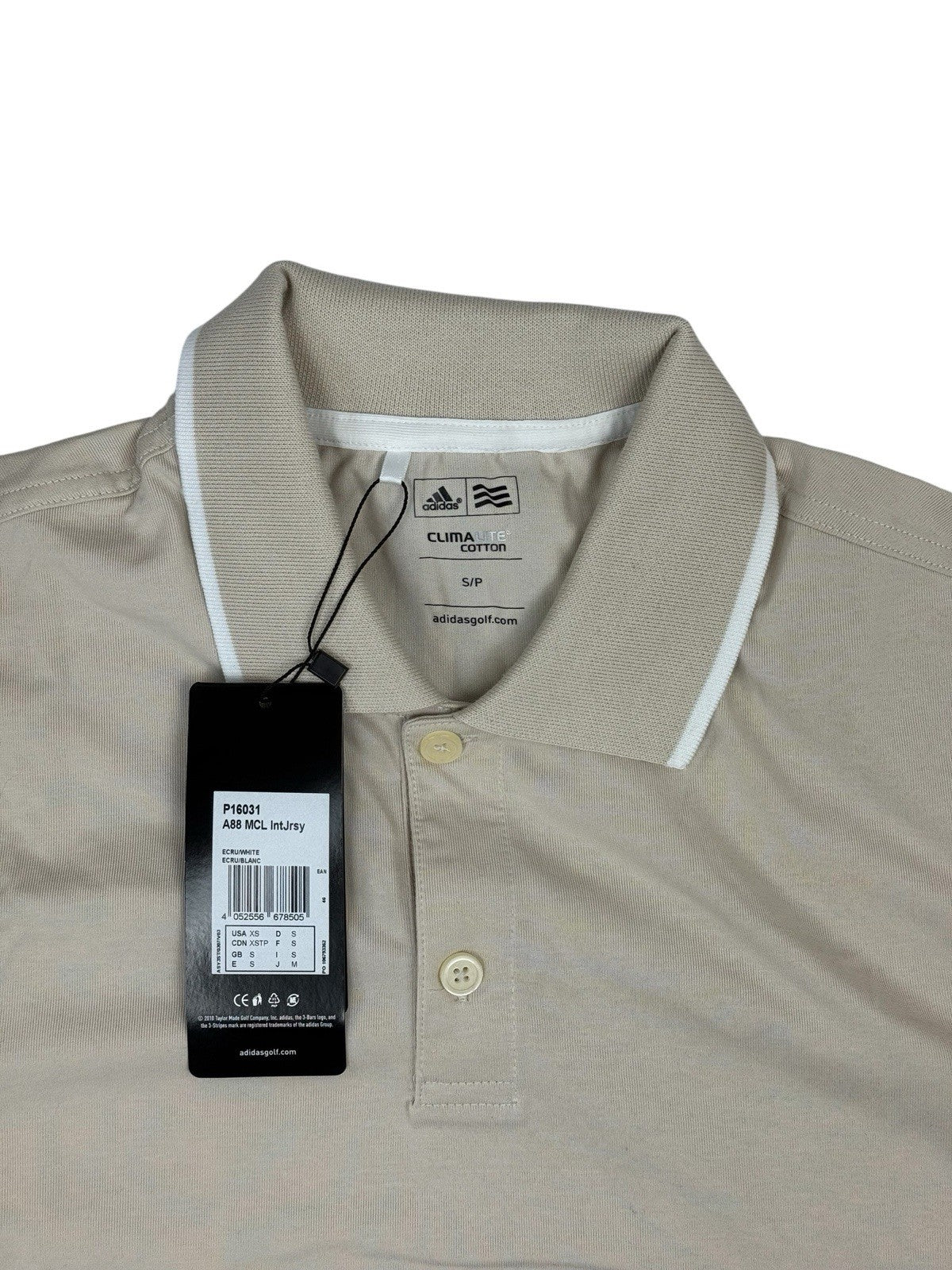 Adidas Beige Golf Polo Top