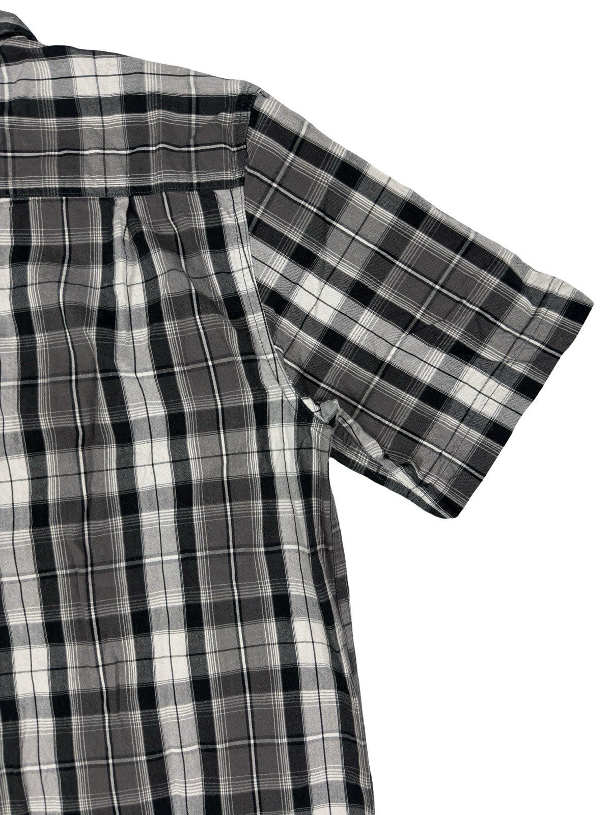 Carhartt Essential Relaxed Fit Grey Plaid Short Sleeve Shirt Medium