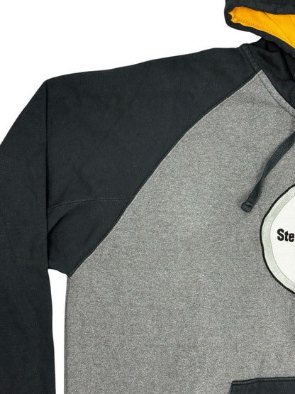 NFL Pittsburgh Steelers Retro Grey Zip Hoodie Jacket XL