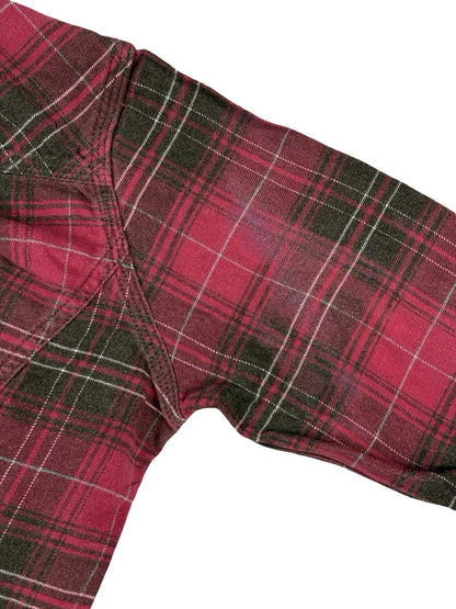 Carhartt Red Plaid Flannel Button Stretch Shirt Womens Small