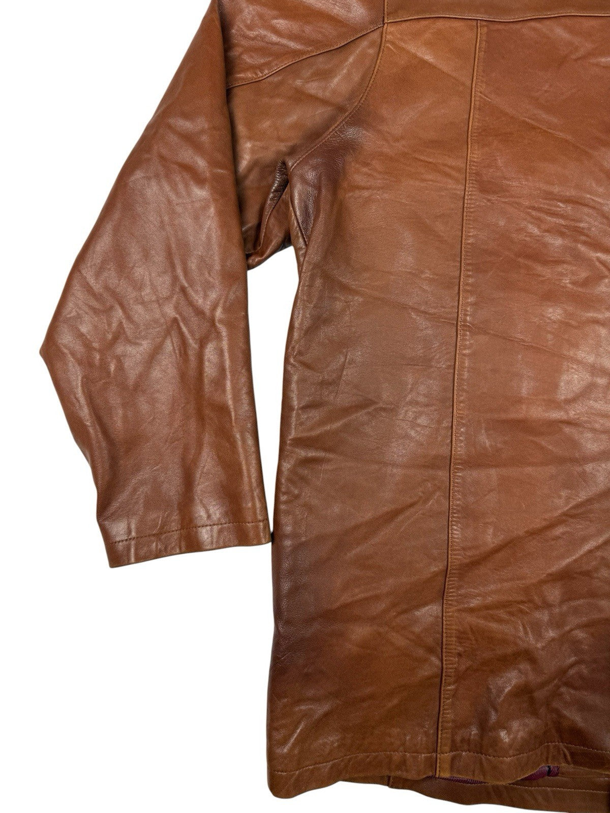 Joseph Barry Retro Brown Genuine Leather Jacket Large