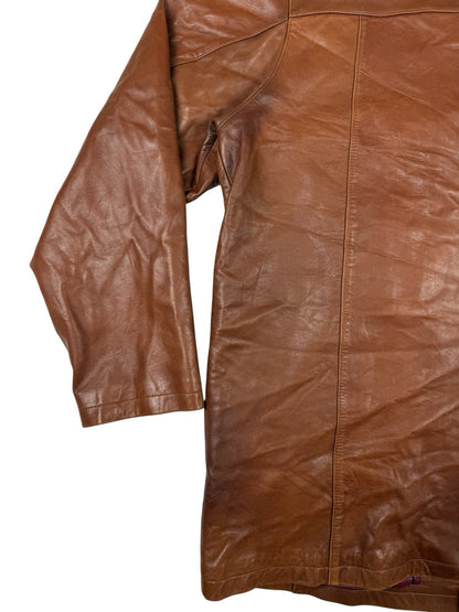 Joseph Barry Retro Brown Genuine Leather Jacket Large