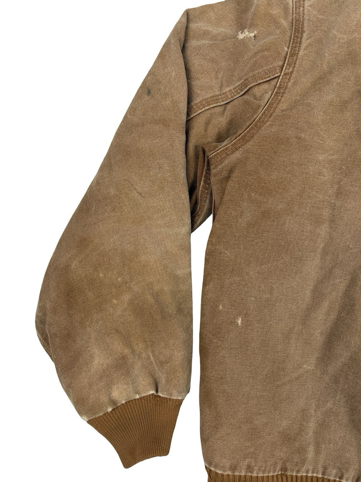 Carhartt J130 Brown Hooded Active Zip Workwear Jacket Medium Regular