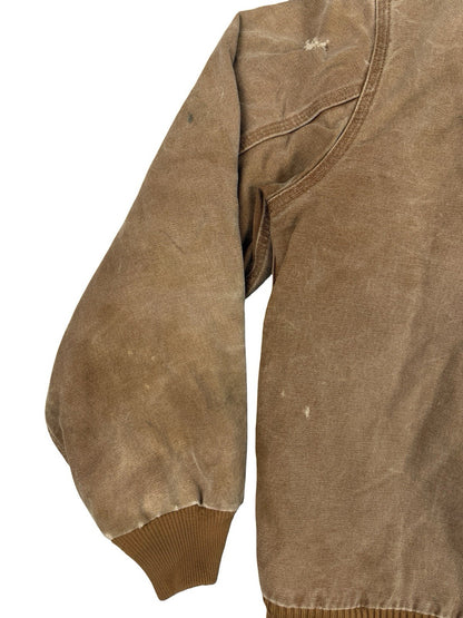 Carhartt J130 Brown Hooded Active Zip Workwear Jacket Medium Regular