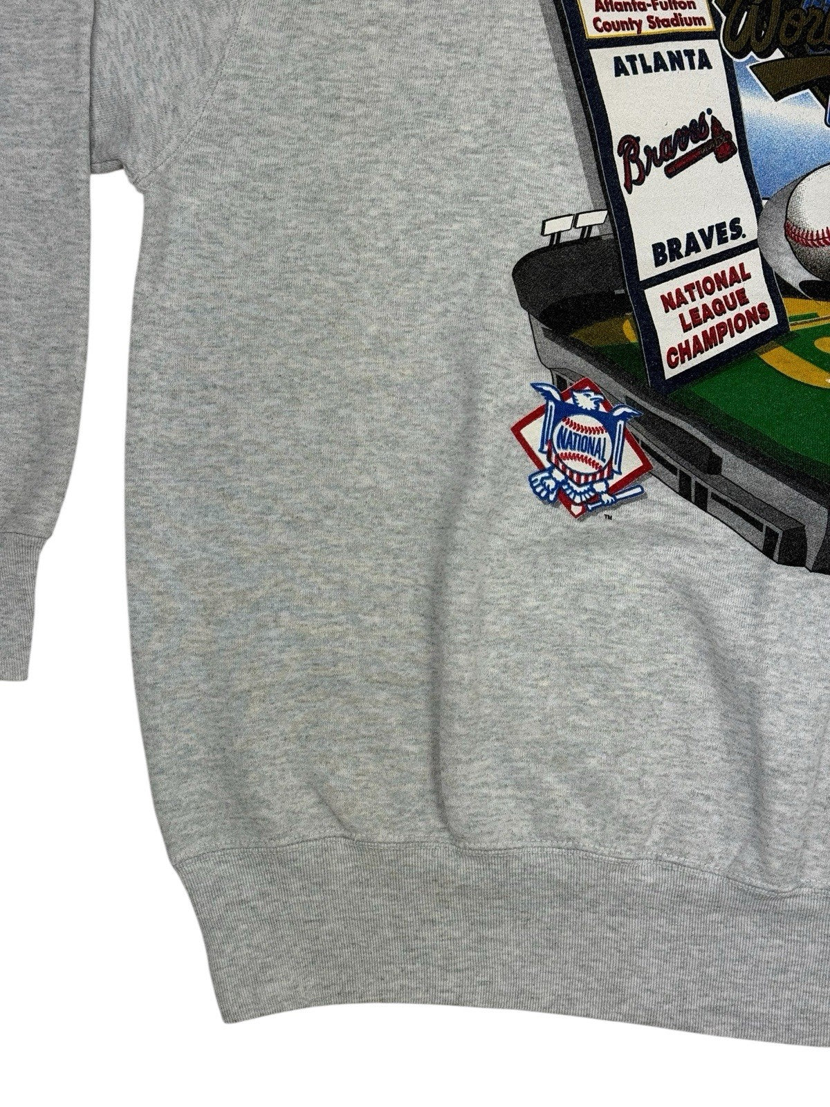 MLB Grey World Series 1995 Atlanta Braves Cleveland Indians Jumper XL