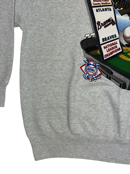 MLB Grey World Series 1995 Atlanta Braves Cleveland Indians Jumper XL