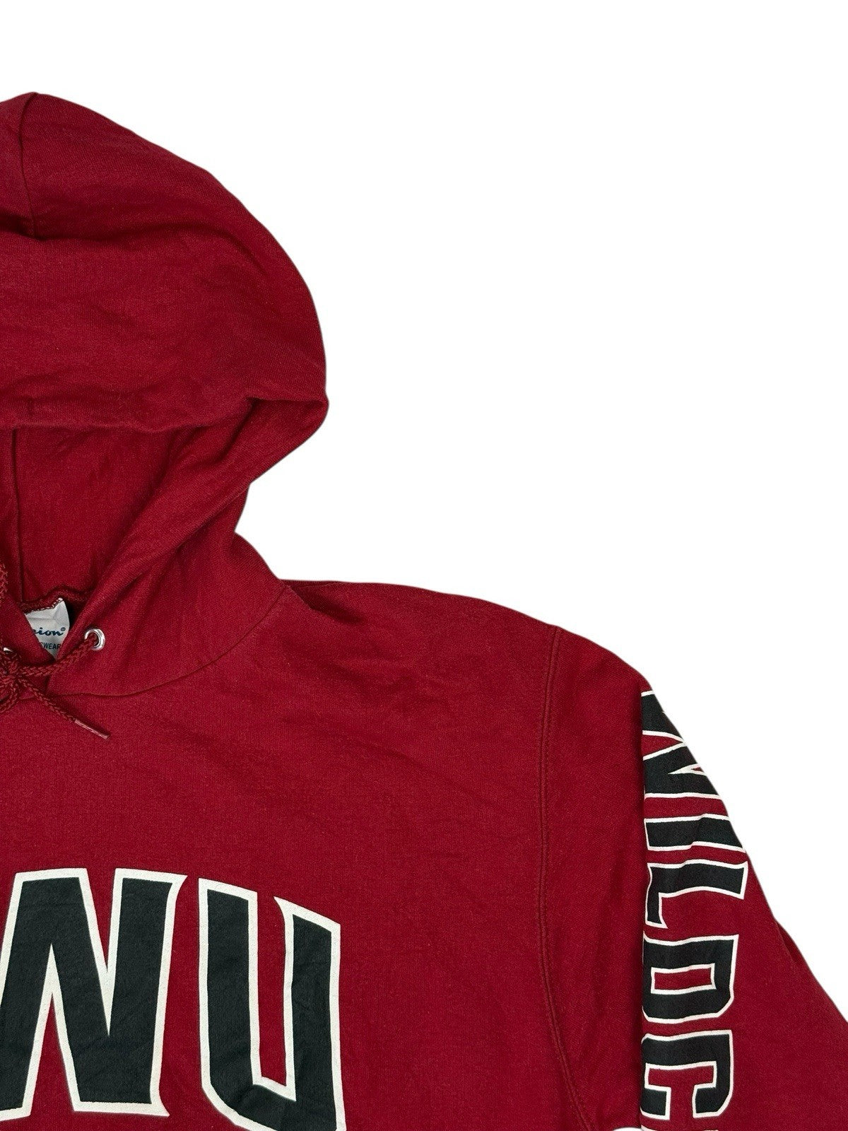 Champion Red CWU Wildcats Sweatshirt Hoodie USA College Medium