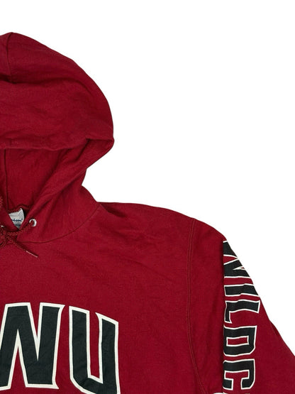 Champion Red CWU Wildcats Sweatshirt Hoodie USA College Medium