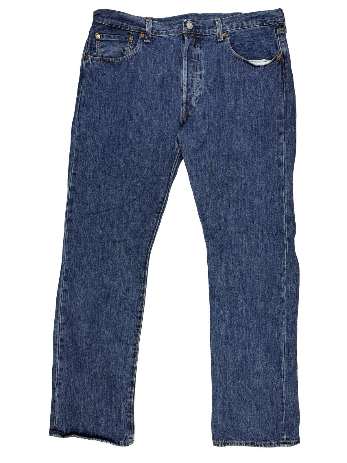 Levi's 501 Blue Straight Leg Denim Jeans 38W 32L