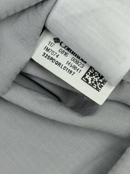 Columbia Grey PFG Polyester Fishing Shirt Large