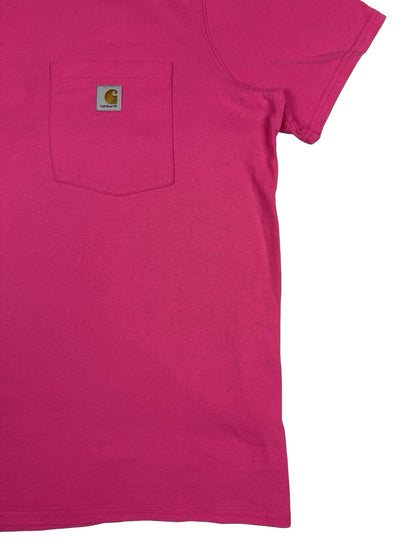 Carhartt Pink K87-W Pocket T-Shirt Loose Fit Women's XL (16-18)