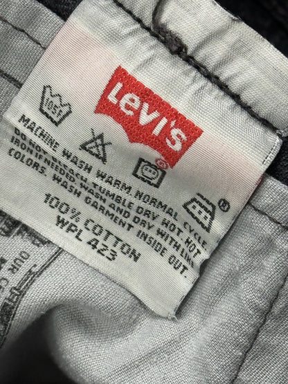 Levi's 501 Black Faded Retro Straight Leg Denim Jeans 32W 30L