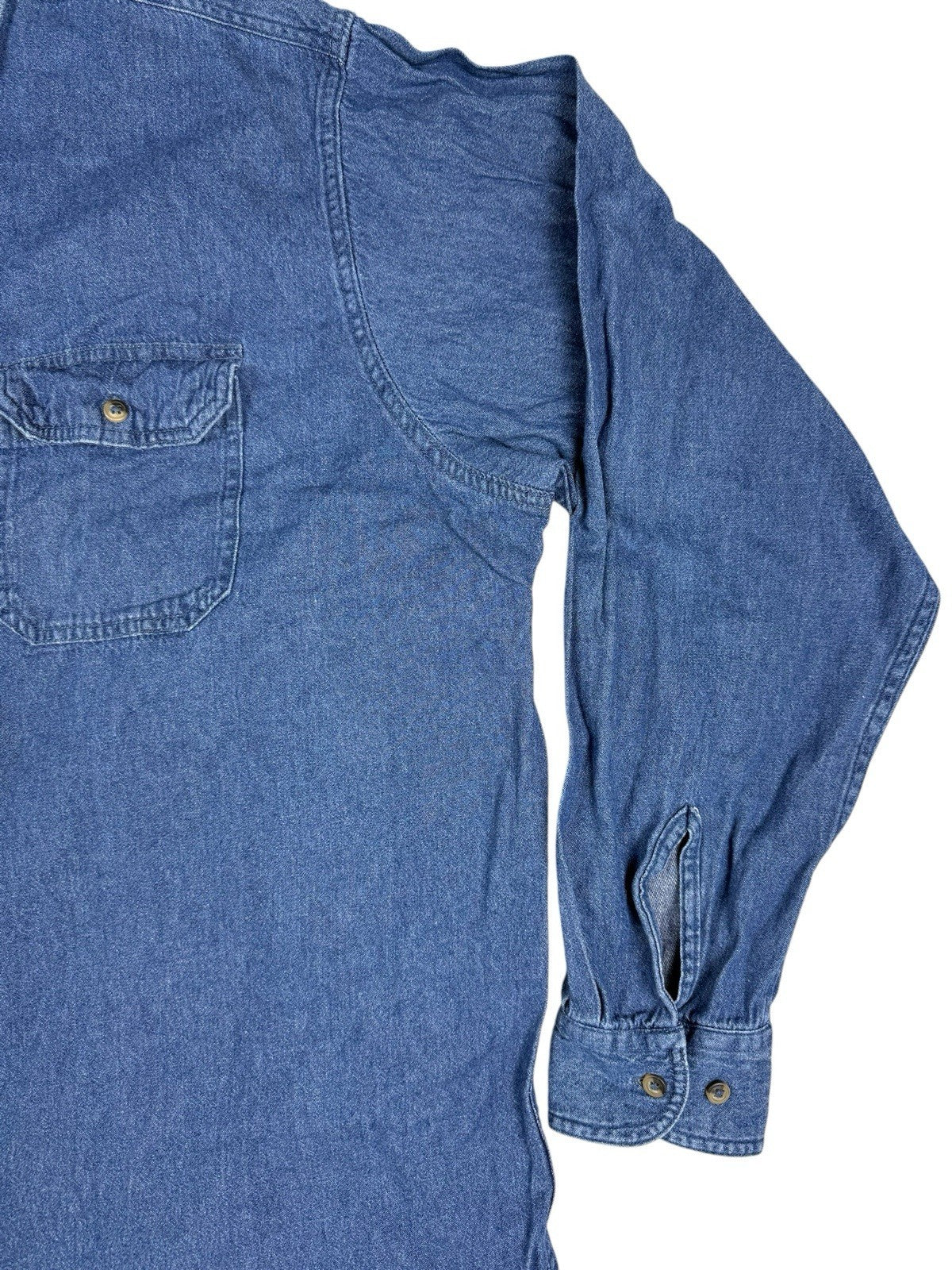 Wrangler Blue Cotton Long Sleeve Collared Button Up Shirt 2XL