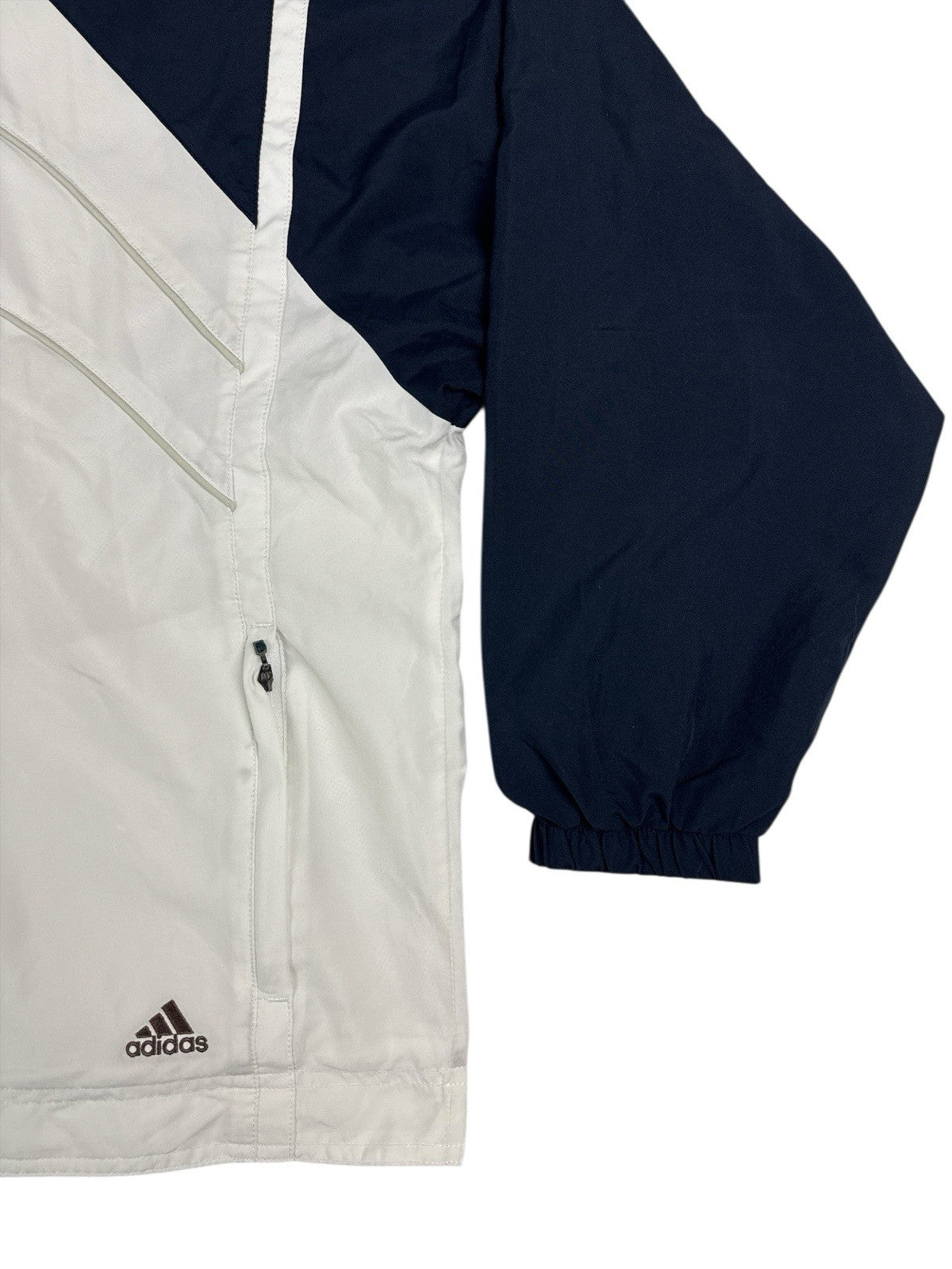 Adidas Vintage White Zip Track Jacket Size 14