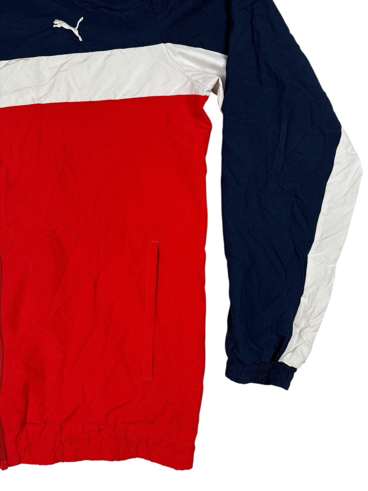 Puma Retro Red Colourblock Zip Track Jacket Large