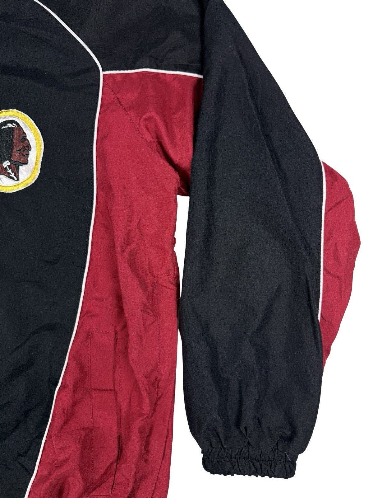NFL Washington Redskins Retro 1/4 Zip Pullover Windbreaker Jumper Jacket Medium