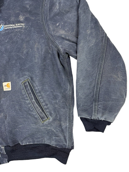 Carhartt Blue FR 101623 410 Workwear Insulated Jacket Distressed XL