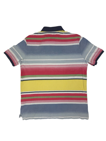 Polo Ralph Lauren Multicoloured Striped Classic Fit Polo Top Size Large