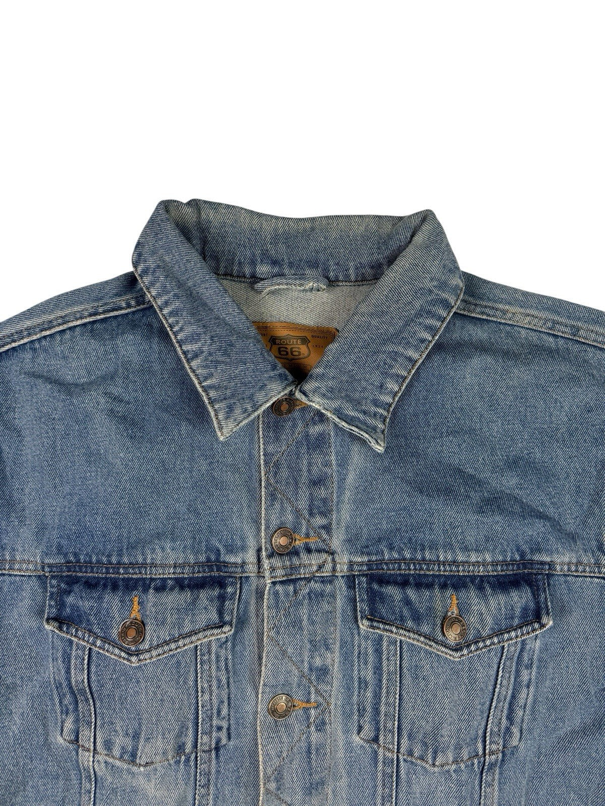 Route 66 Retro Blue Denim Jacket Medium