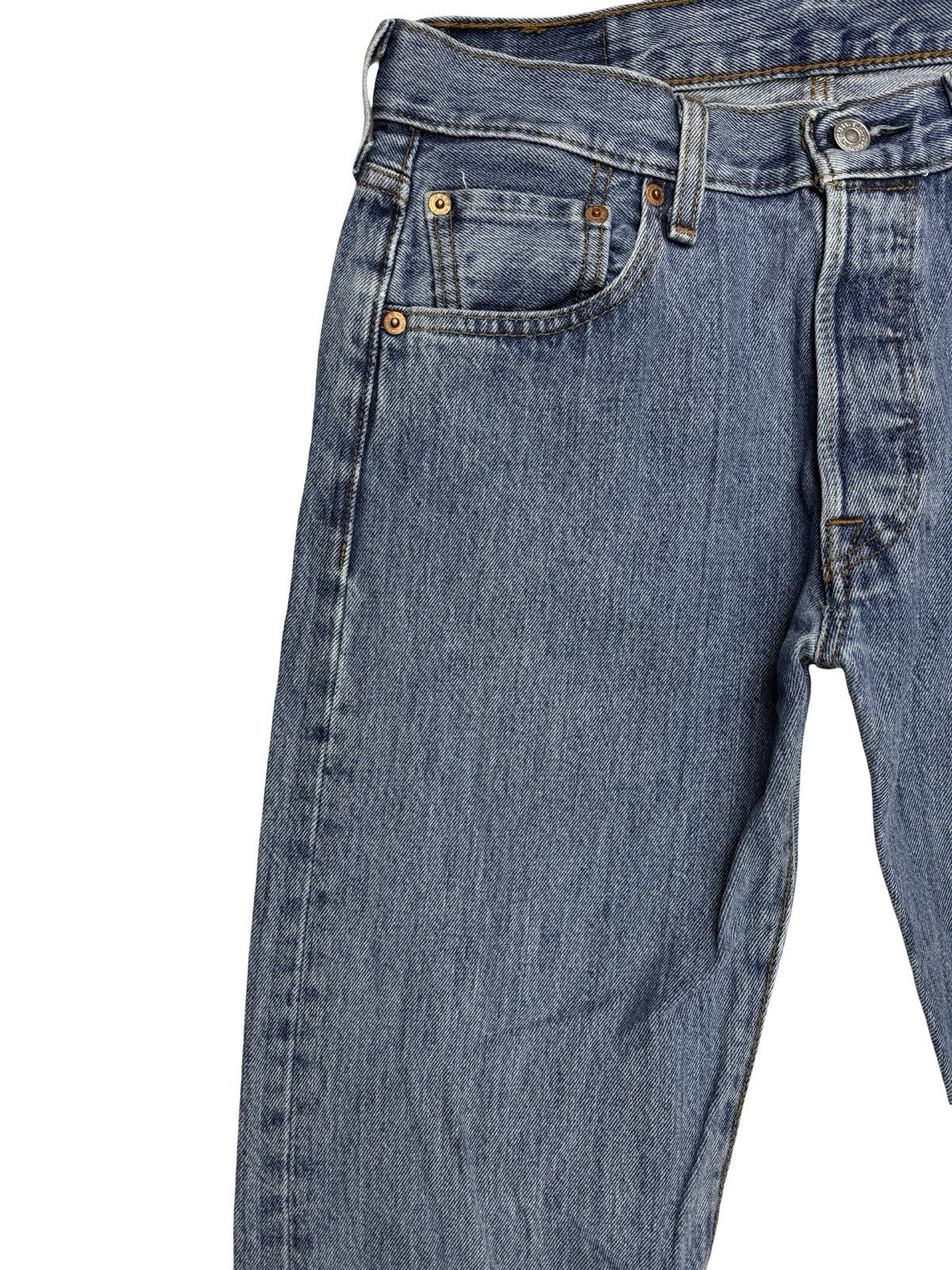 Levi's 501 Blue Straight Leg Denim Jeans 30W 34L