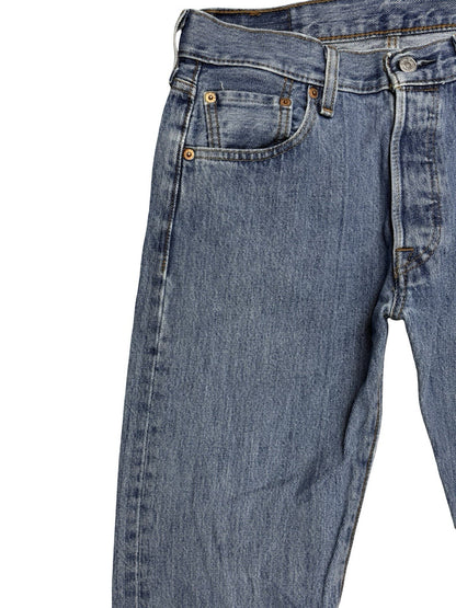 Levi's 501 Blue Straight Leg Denim Jeans 30W 34L