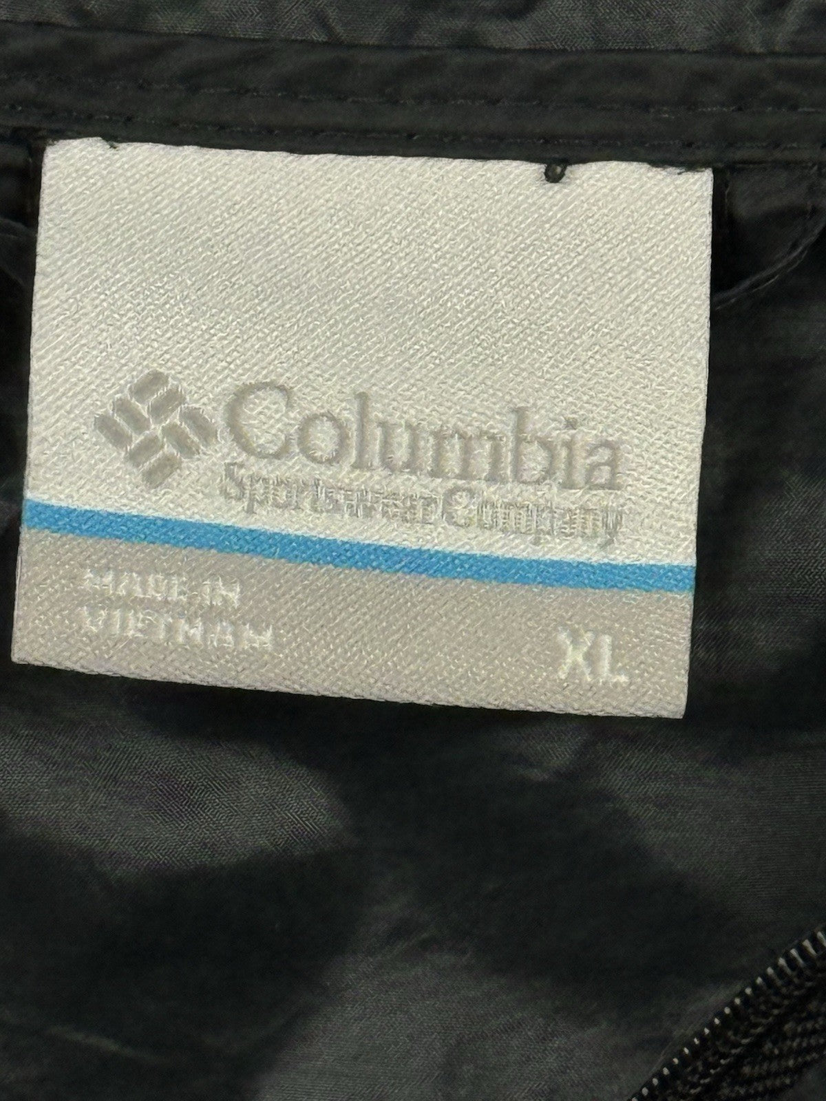 Columbia Grey Polyester Hooded Zip Rain Jacket XL
