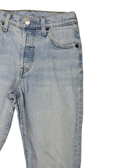 Levi's 501 Light Blue Straight Leg Denim Jeans 23W 32L