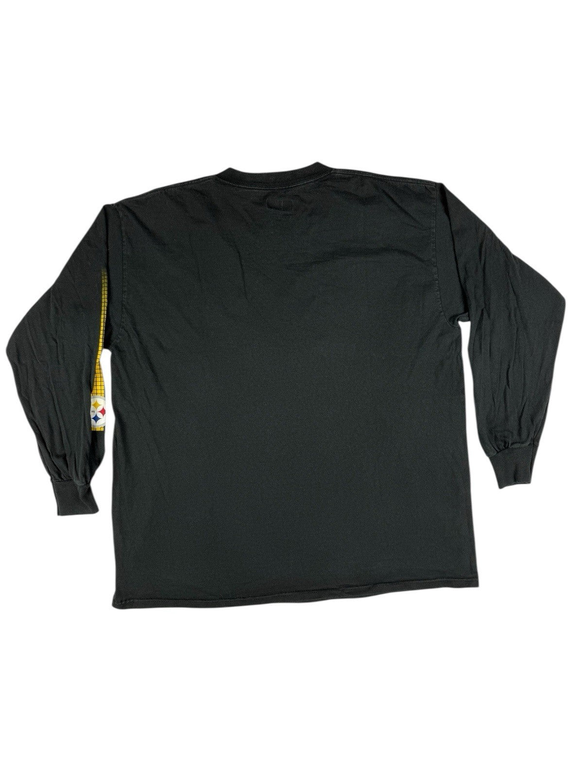 NFL Team Apparel Black Pittsburgh Steelers Long Sleeve Cotton Top XL