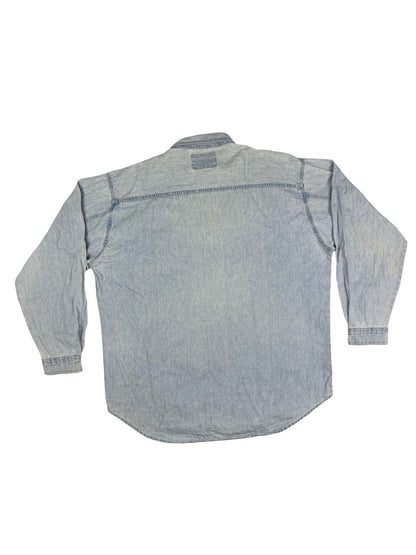 Levi's Red Tab Vtg 90's Blue Embroidered Chambray Teaching Shirt XL
