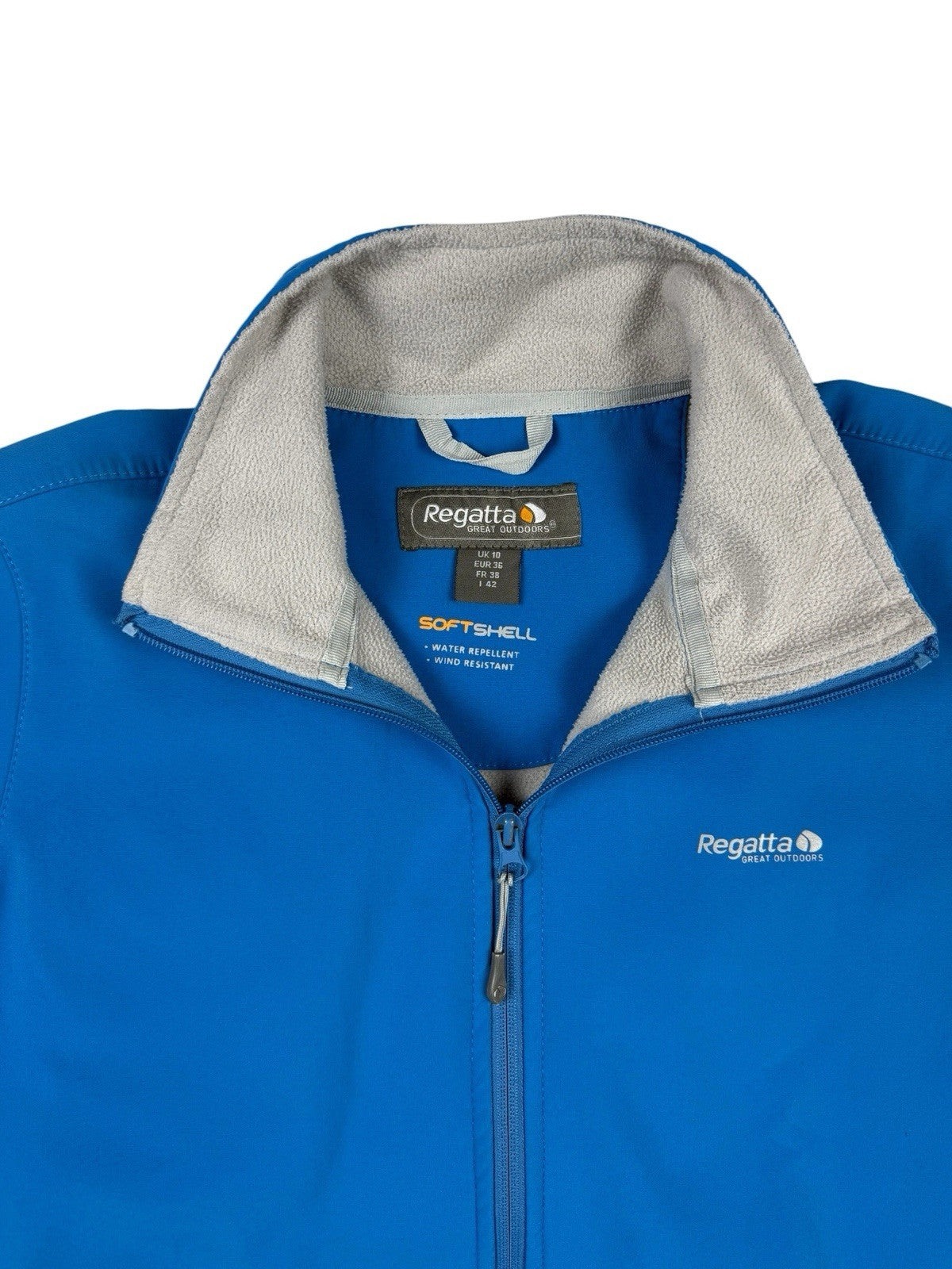 Regatta Blue Softshell Zip Jacket Size 10