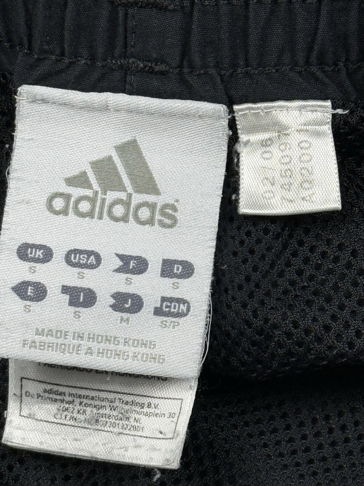Adidas Vintage Black Mesh Lined Tracksuit Bottom Trousers Small